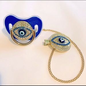 Evil eye baby pacifier
